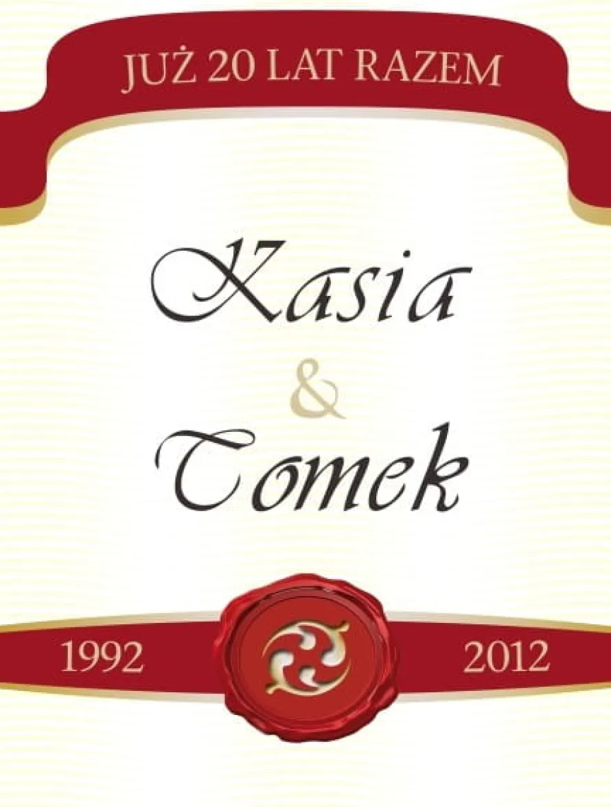 Etykieta na wino WSPÓLNE LATA