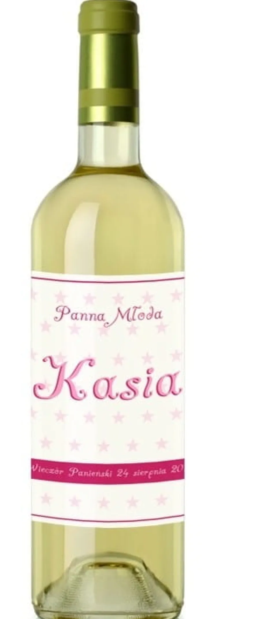 Etykieta na wino z Twoim imieniem na panieński