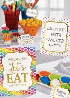 Etykiety do przekąsek CANDY BAR tęczowe