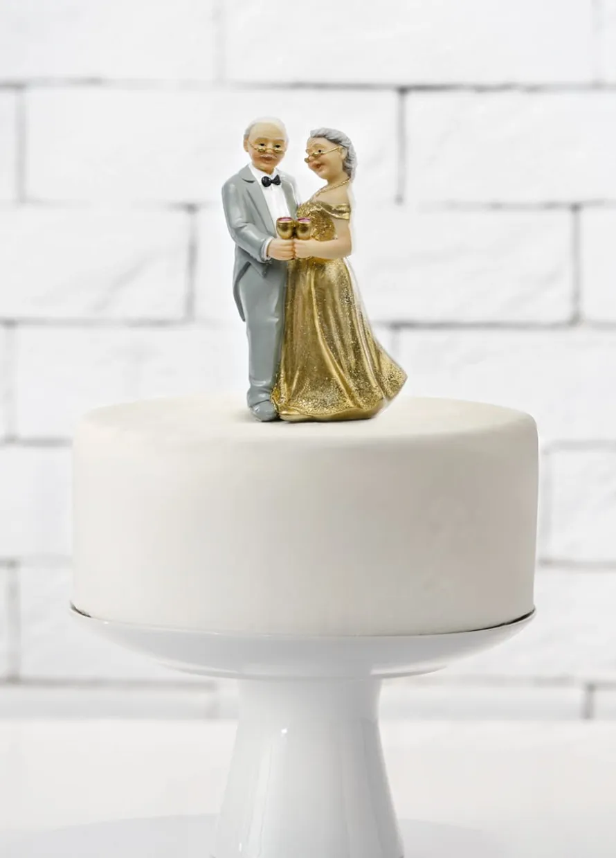 Figurka na tort ZŁOTE GODY 12cm ozdoba tortu na rocznicę