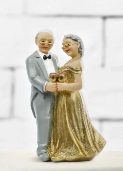Figurka na tort ZŁOTE GODY 12cm ozdoba tortu na rocznicę