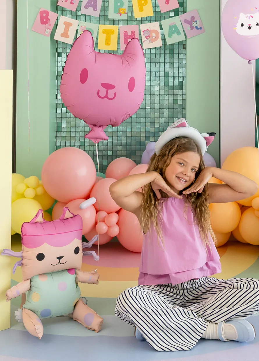 Foliowe balony Koci Domek Gabi TEKTURZĄTKO Z KOTKIEM