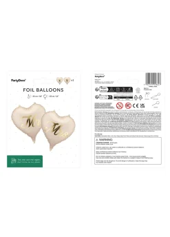 Foliowe balony serca MR i MRS 45 cm