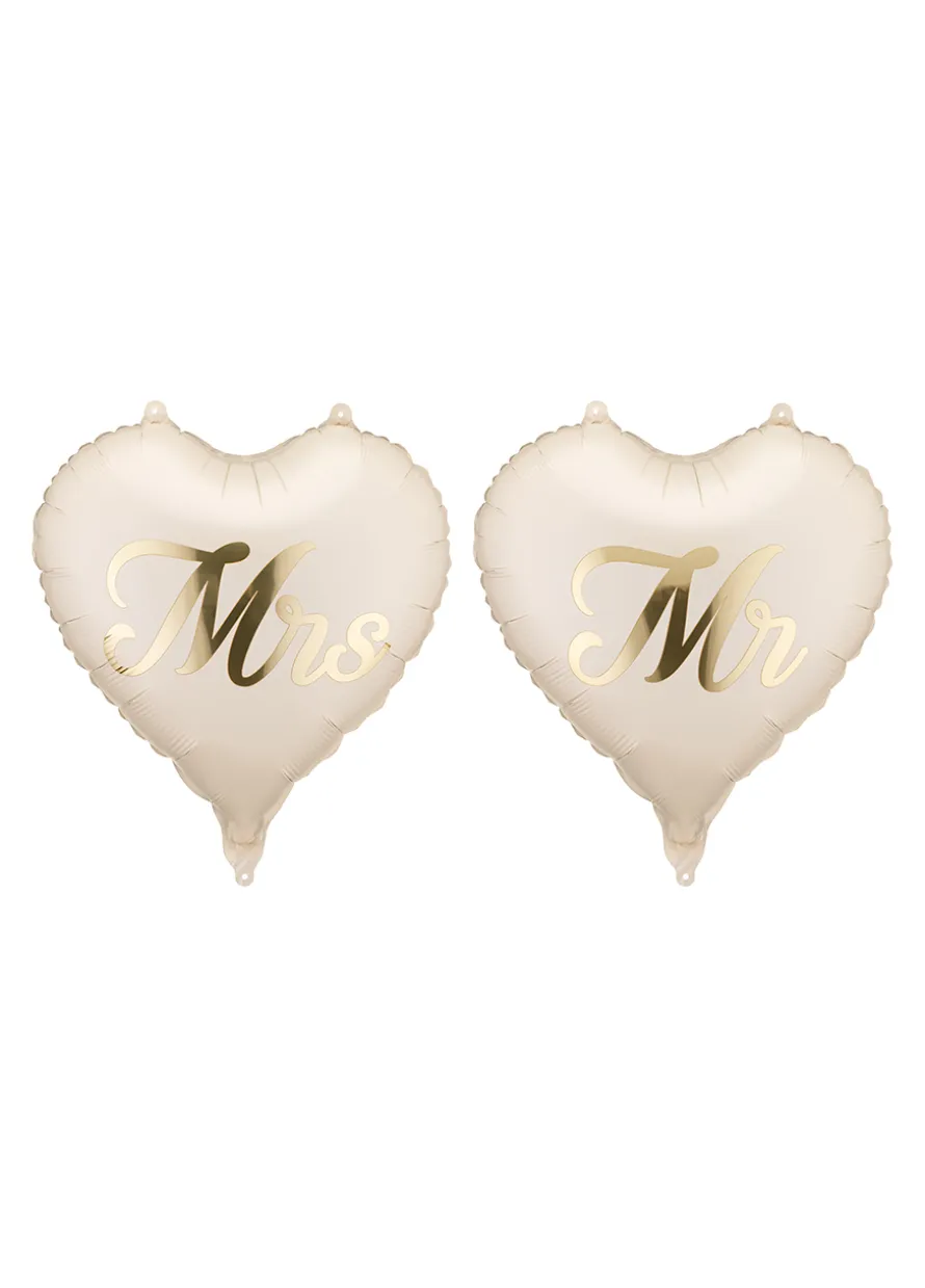 Foliowe balony serca MR i MRS 45 cm