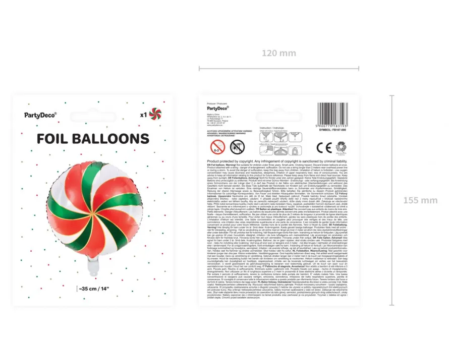 Foliowy BALON CUKIEREK 35cm