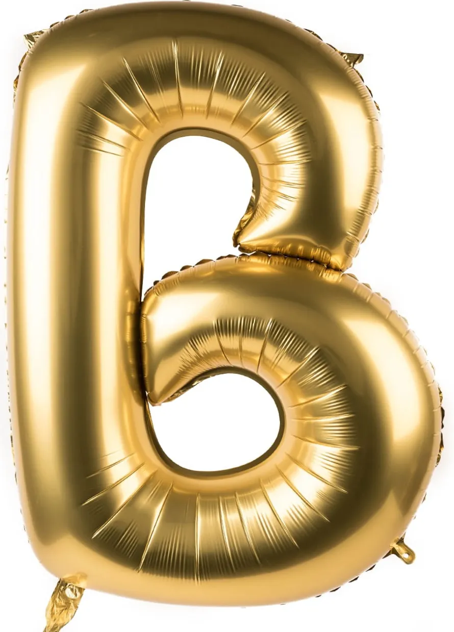 Foliowy balon litera B złoty 85cm