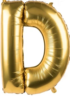 Foliowy balon litera D złoty 85cm