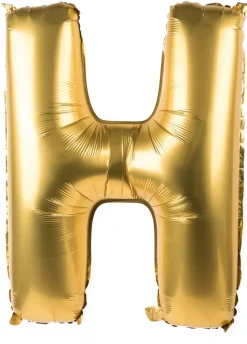 Foliowy balon litera H złoty 85cm