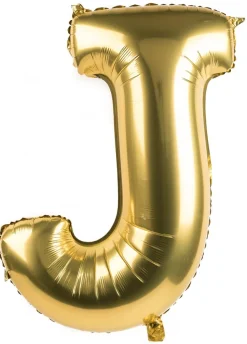 Foliowy balon litera J złoty 85cm