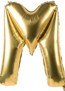 Foliowy balon litera M złoty 85cm