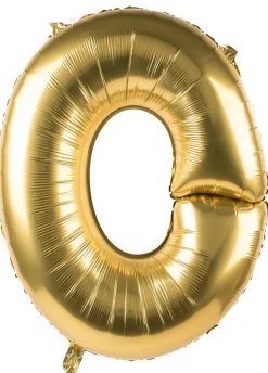 Foliowy balon litera O złoty 85cm