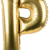 Foliowy balon litera P złoty 85cm