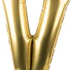Foliowy balon litera V złoty 85cm