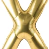 Foliowy balon litera X złoty 85cm
