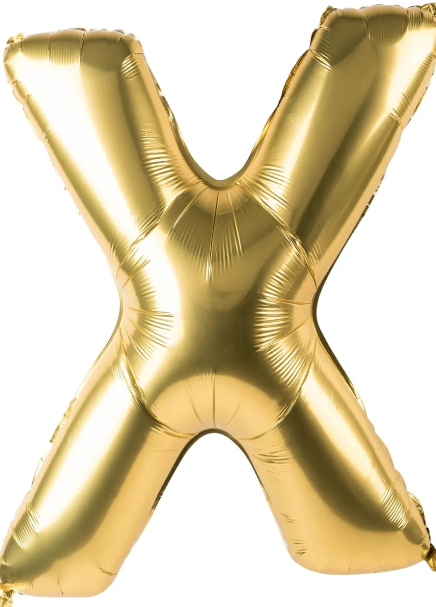 Foliowy balon litera X złoty 85cm