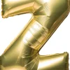 Foliowy balon litera Z złoty 85cm