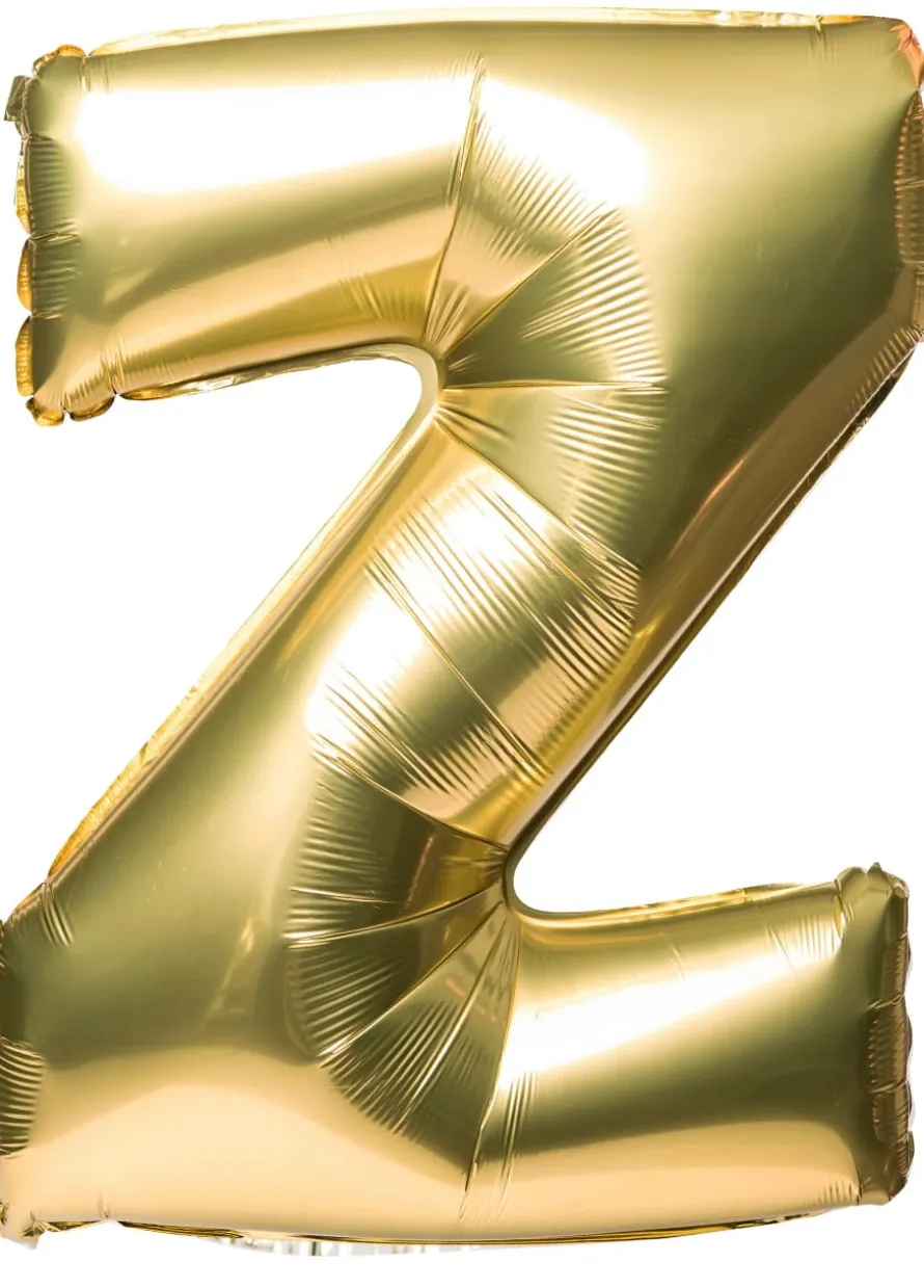 Foliowy balon litera Z złoty 85cm