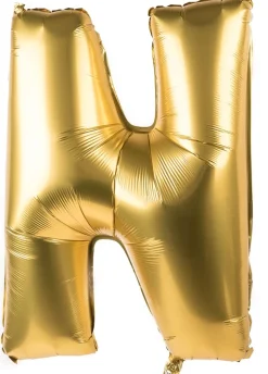 Foliowy balon literka N złoty 85cm