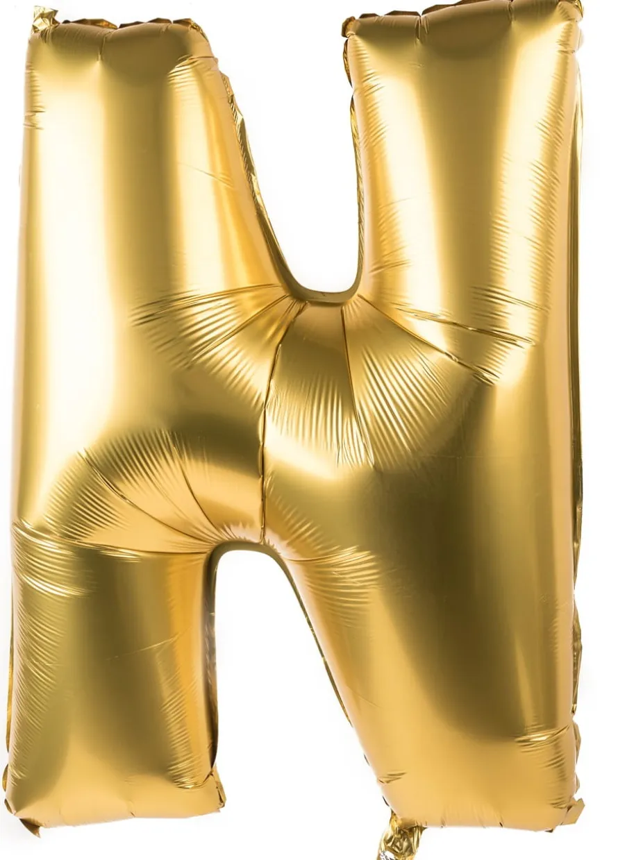 Foliowy balon literka N złoty 85cm