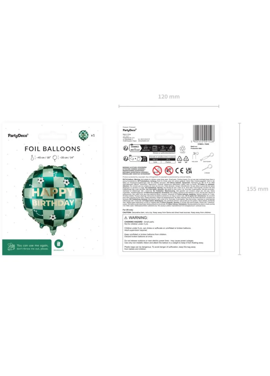Foliowy balon PIŁKA NOŻNA 35cm