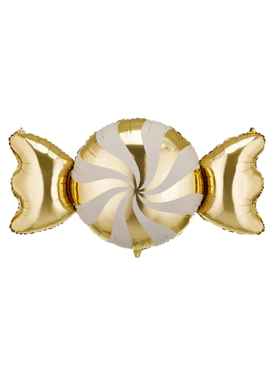 Foliowy balon świąteczny CUKIEREK złoty 113 cm