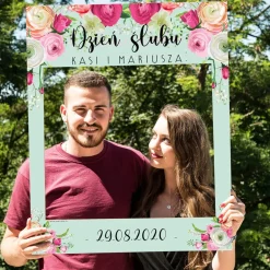 Foto ramka DZIEŃ ŚLUBU fotoramka na wesele