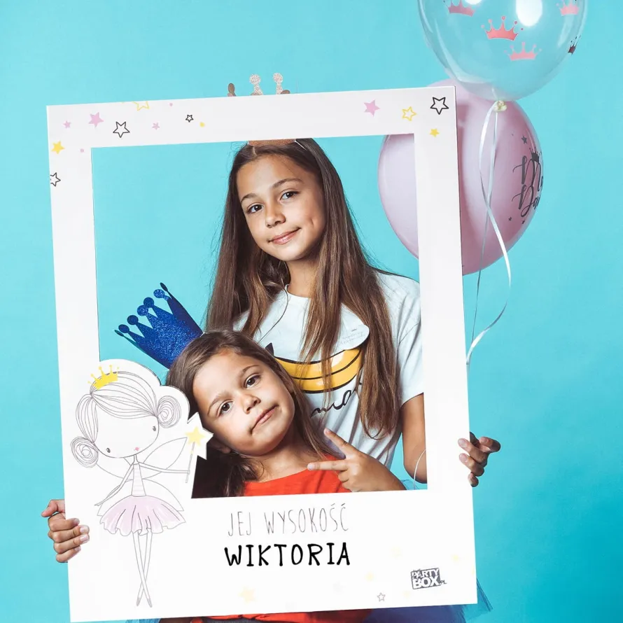Foto ramka na urodziny dziewczynki KRÓLEWNA
