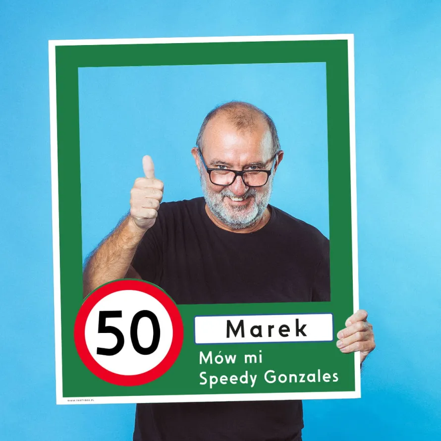 Foto ramka na 50 urodziny ZNAK