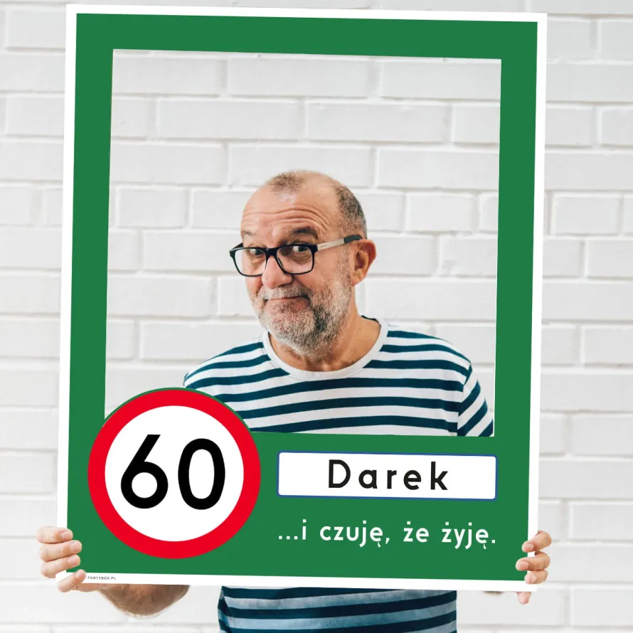 Foto ramka na 60 urodziny ZNAK