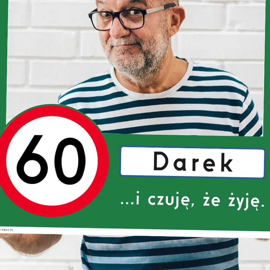 Foto ramka na 60 urodziny ZNAK