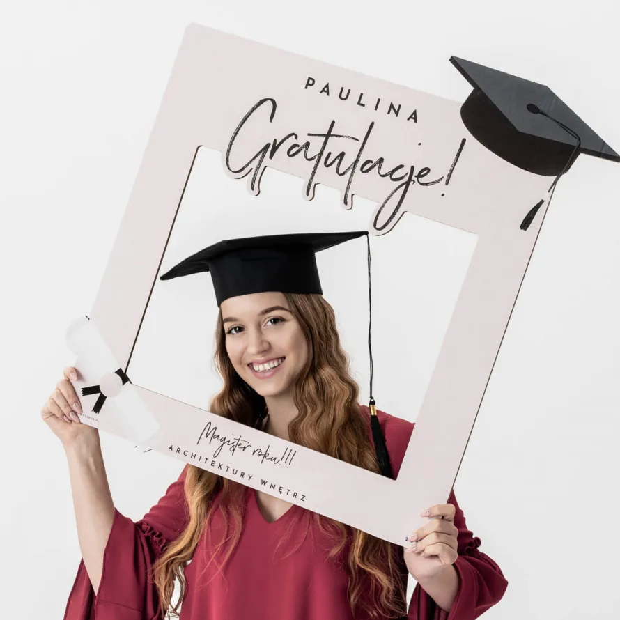 Foto ramka NA ZAKOŃCZENIE STUDIÓW personalizowana