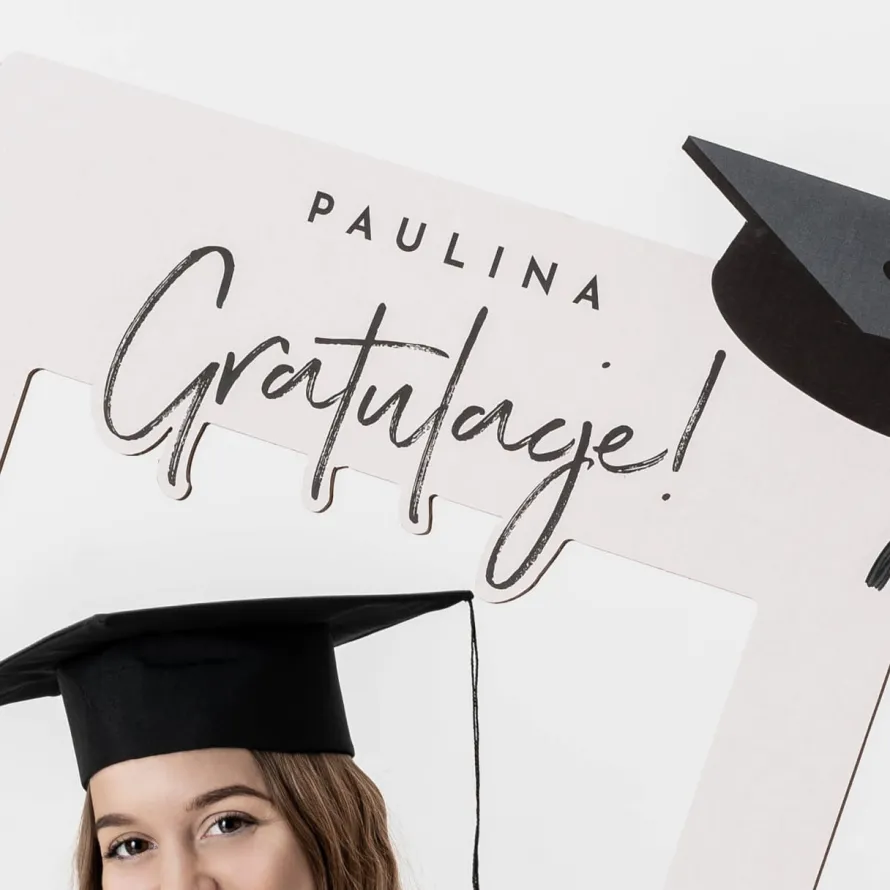Foto ramka NA ZAKOŃCZENIE STUDIÓW personalizowana