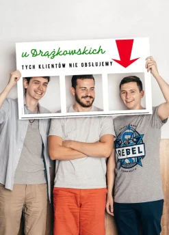 Foto ramka personalizowana KLIENCI impreza w stylu PRL