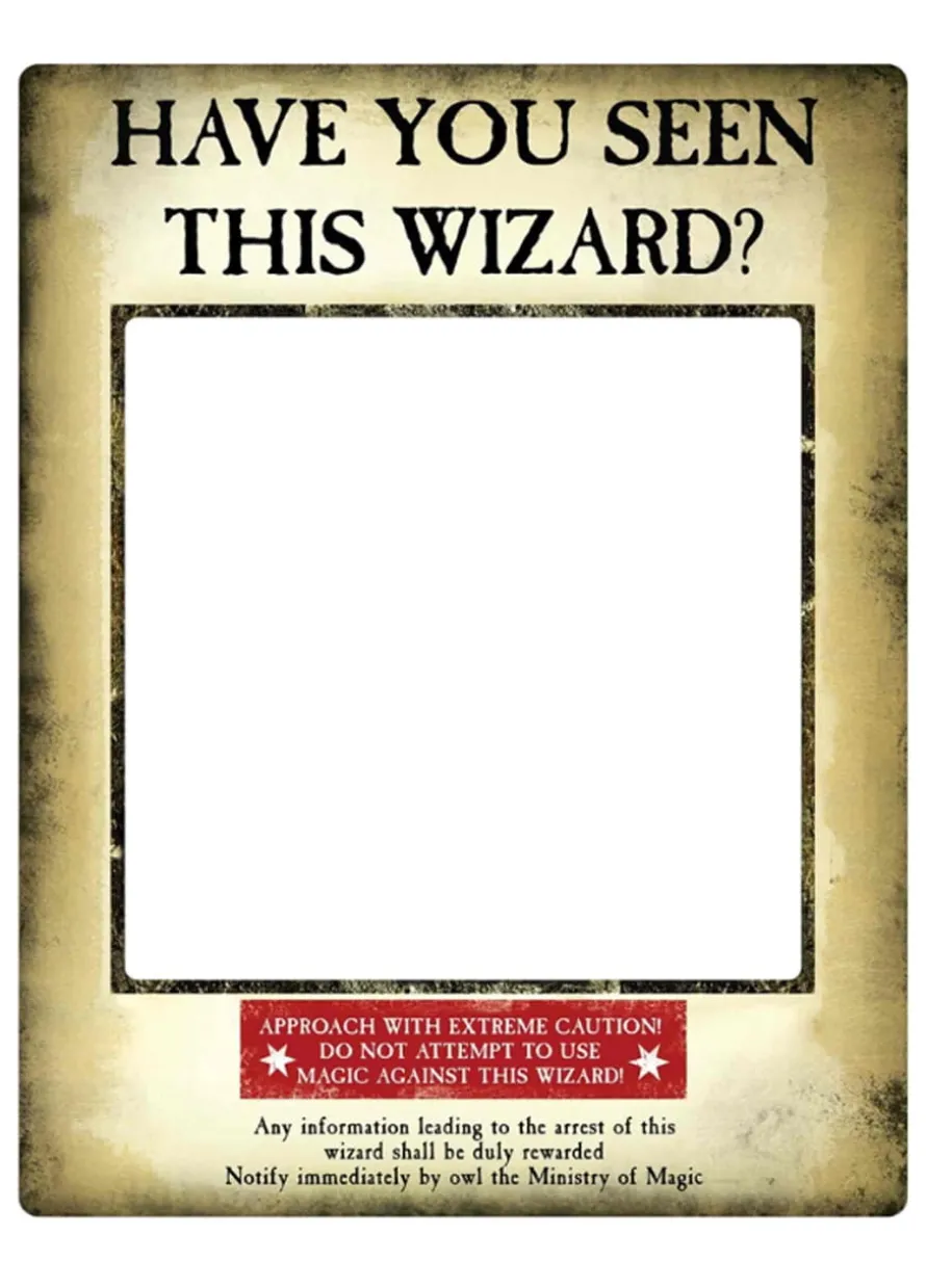 Foto ramka z rekwizytami POSZUKIWANY Harry Potter