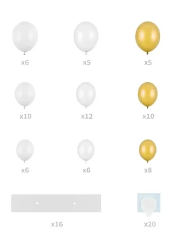 Girlanda balonowa SERCE ze stelażem białe