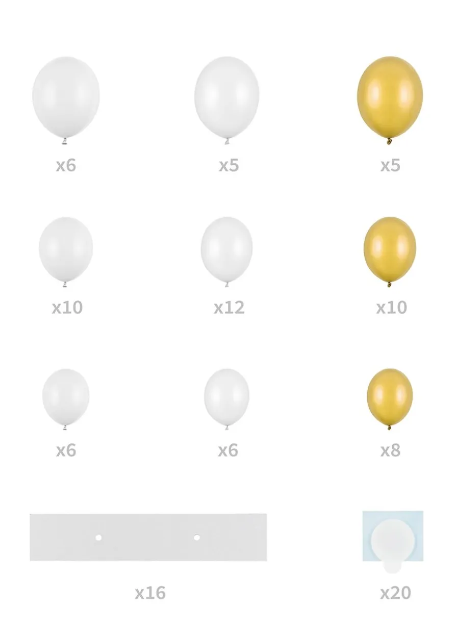 Girlanda balonowa SERCE ze stelażem białe
