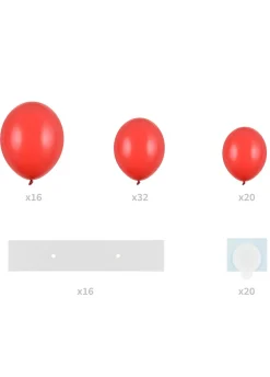 Girlanda balonowa ze stelażem SERCE czerwone