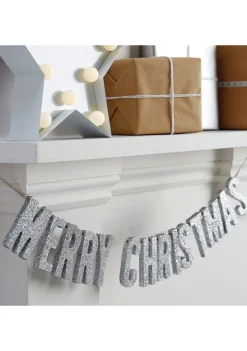 Girlanda drewniana CHRISTMAS METALLICS srebrna