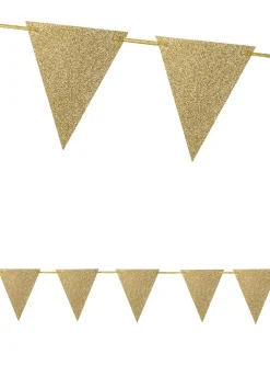 Girlanda flagi GLITTER złota
