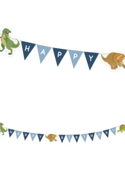 Girlanda flagi SZCZĘŚLIWY DINOZAUR (1.8m)