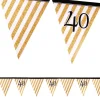 Girlanda flagi 40 URODZINY GLITTER 3,7m