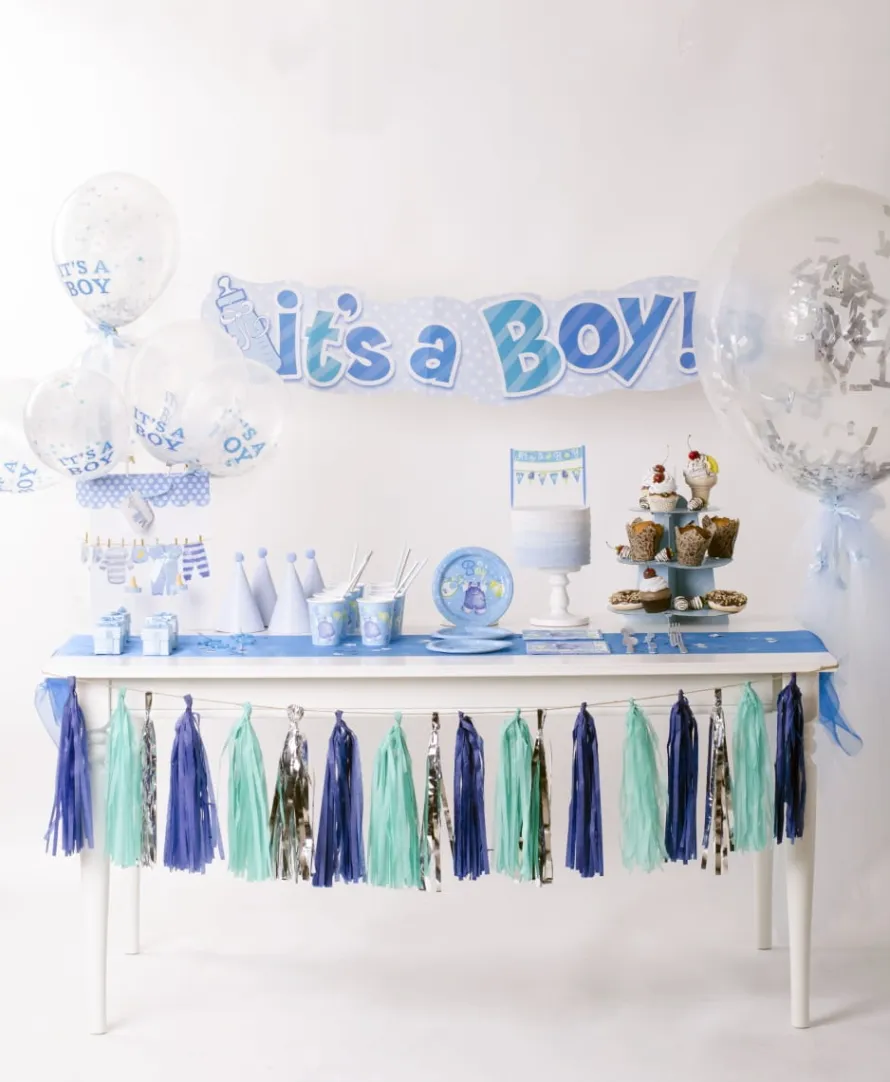 Girlanda frędzle DIY granatowo-zielona