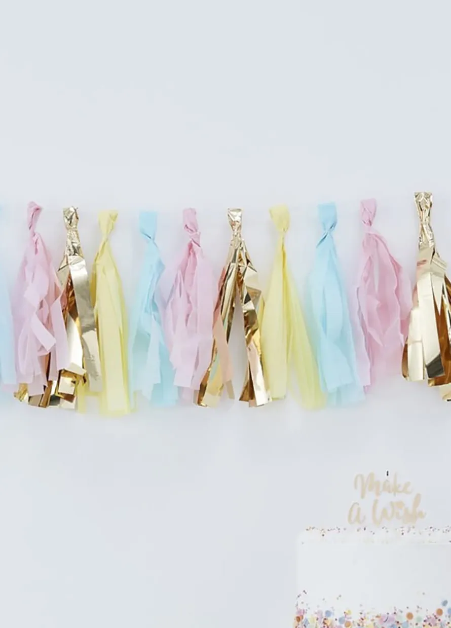 Girlanda frędzle PICK & MIX pastel & gold