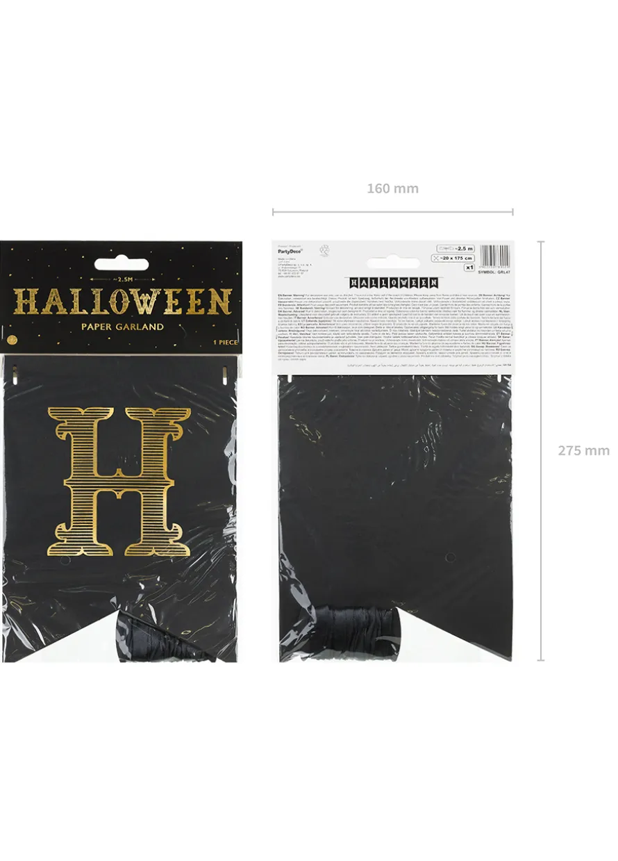 Girlanda HALLOWEEN czarna (175cm)