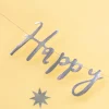 Girlanda HAPPY BIRTHDAY srebrna