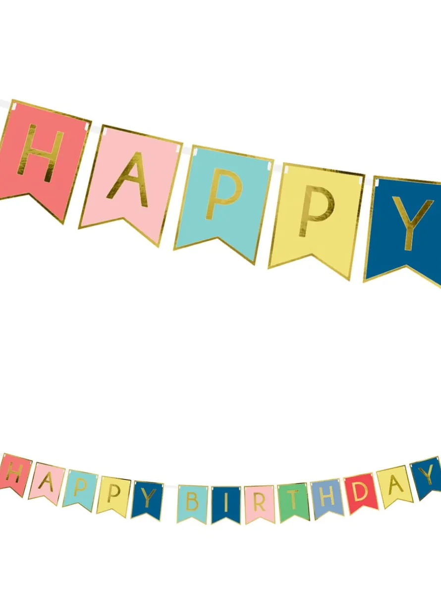 Girlanda HAPPY BIRTHDAY urodzinowa dekoracja (175cm)