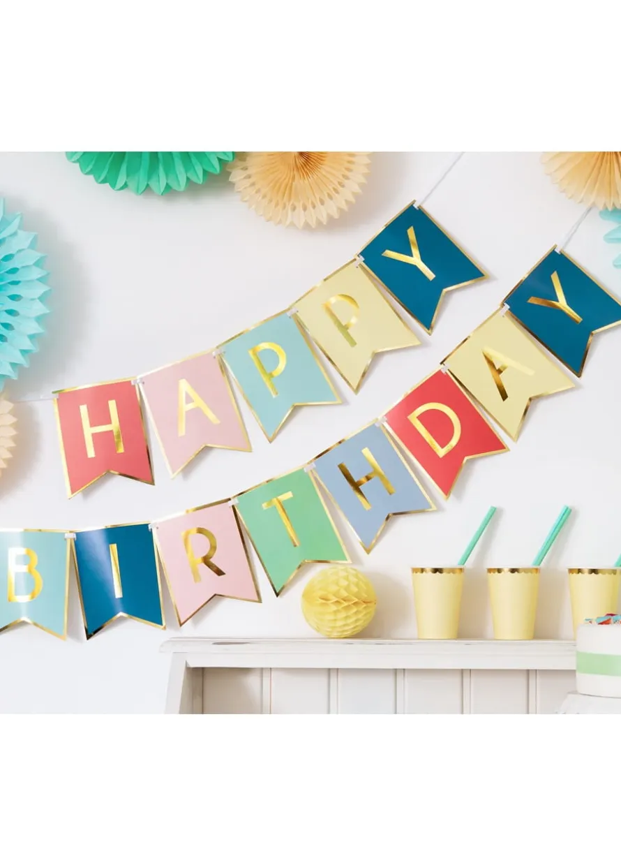 Girlanda HAPPY BIRTHDAY urodzinowa dekoracja (175cm)