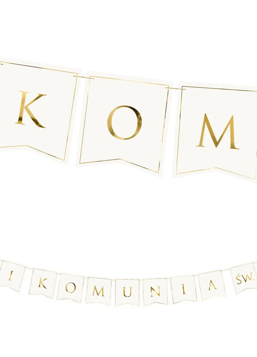 Girlanda I KOMUNIA ŚW. dekoracja na komunię w domu