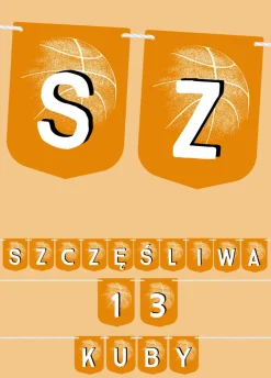 Girlanda imienna DLA FANA KOSZYKÓWKI 4-8 znaków