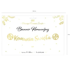 Girlanda komunijna IHS Komunia Święta 150cm